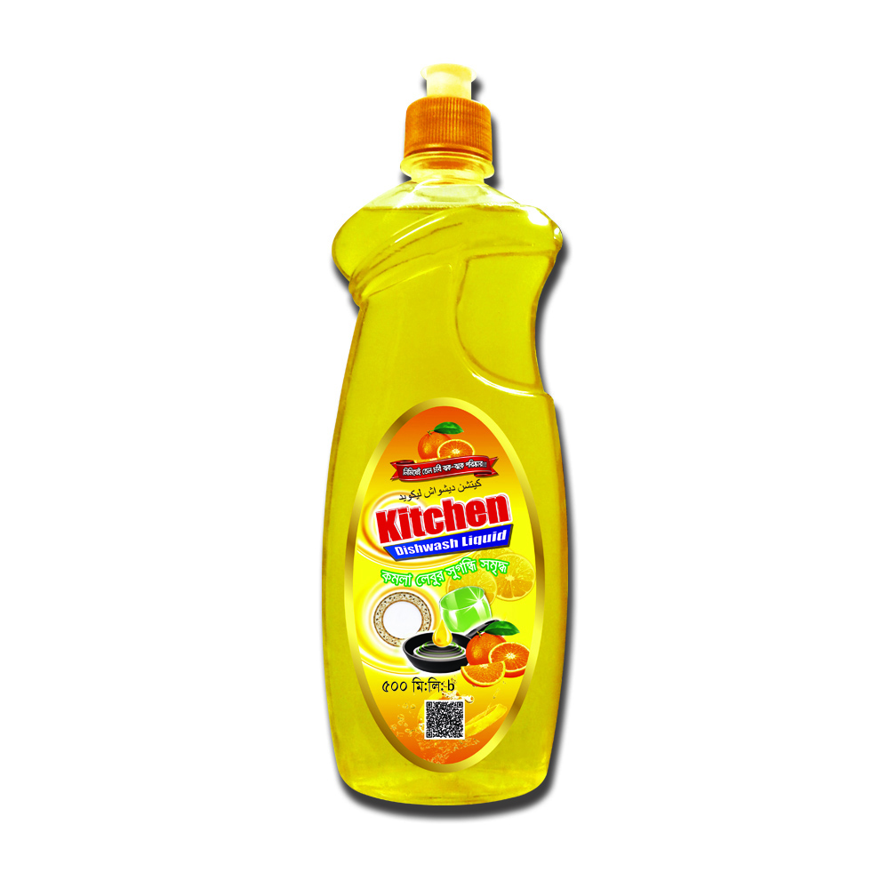Kitchen Dishwash Liquid 500ml. (Orange)